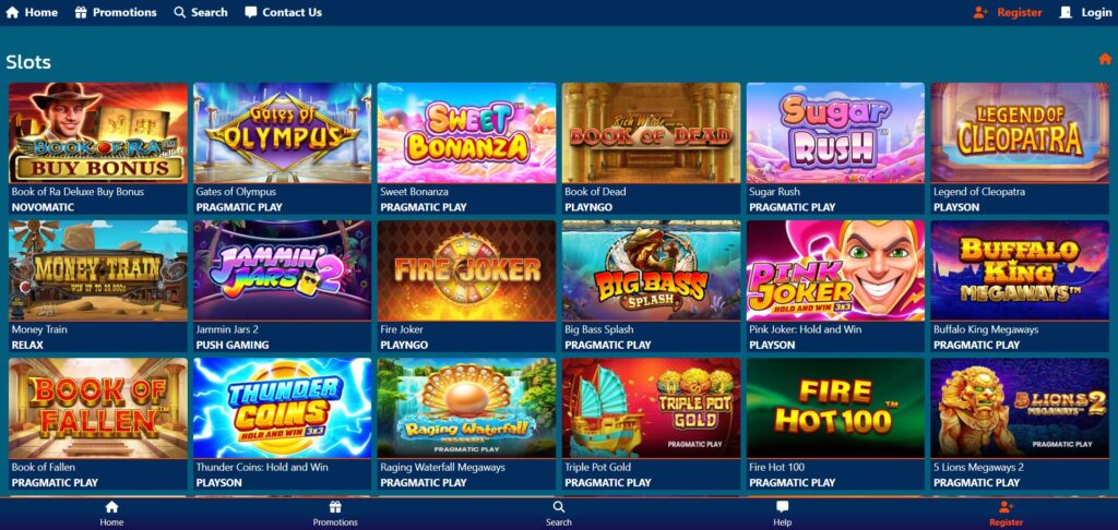 Bof Casino Games Page