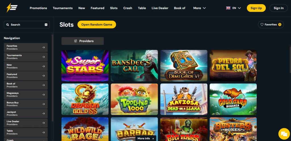 Electricwins Casino Slots Page