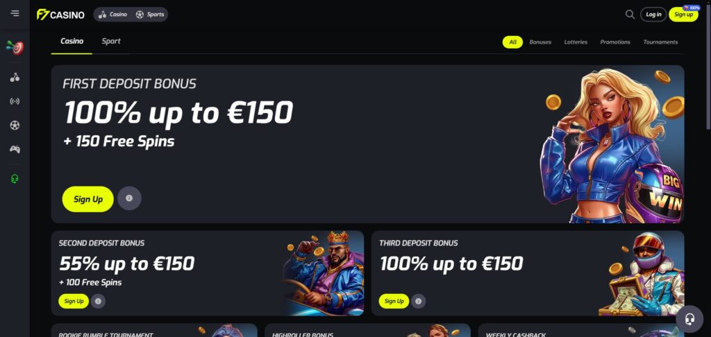 F7 Casino Promotions Page