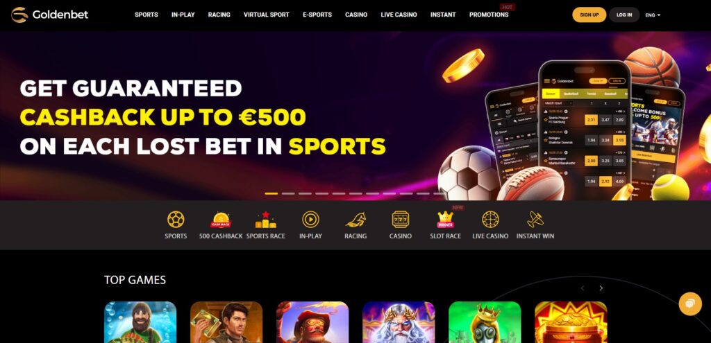 Goldenbet Casino Home Page