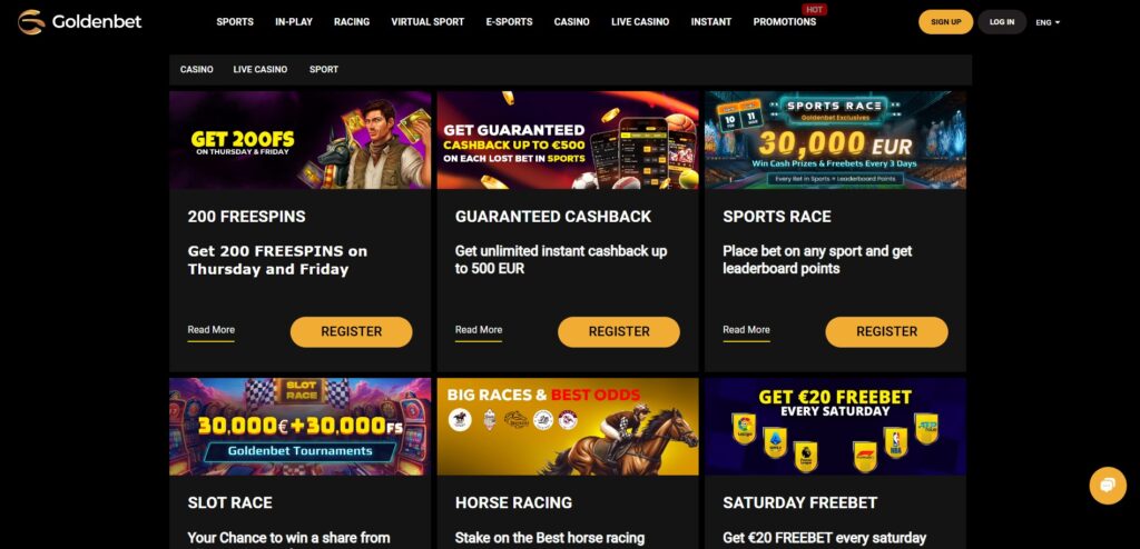 Goldenbet Casino Promotions Page