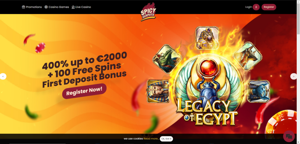 Spicy Jackpots Home Page