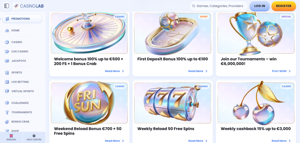 CasinoLab Promotions Page