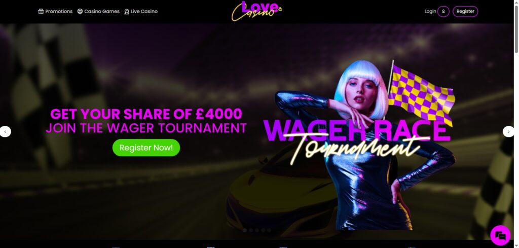 Love Casino Home Page