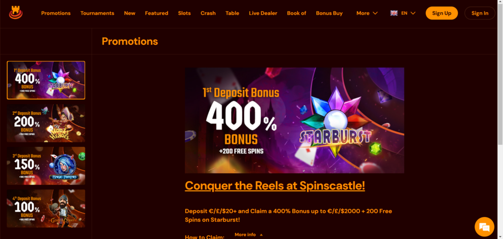 Spinscastle Promotions Page