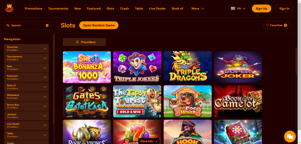 Spinscastle Slots Page